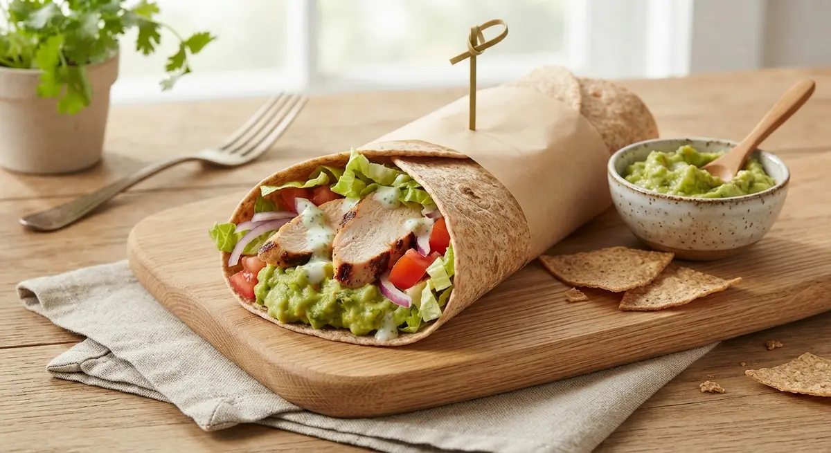 Whole Wheat Chicken Guacamole Tortilla